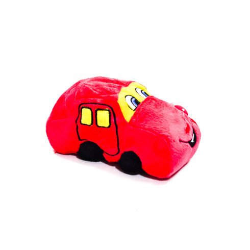 Plyšová hračka - červené auto 20 cm
