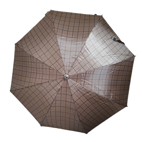 Dáždnik - hnedý károvaný