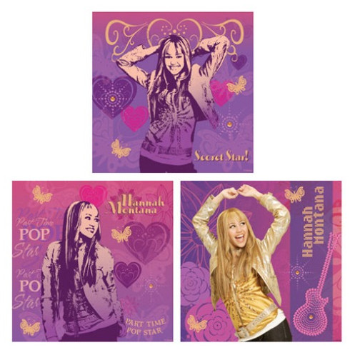Hannah Montana samolepiaca dekorácia 3ks