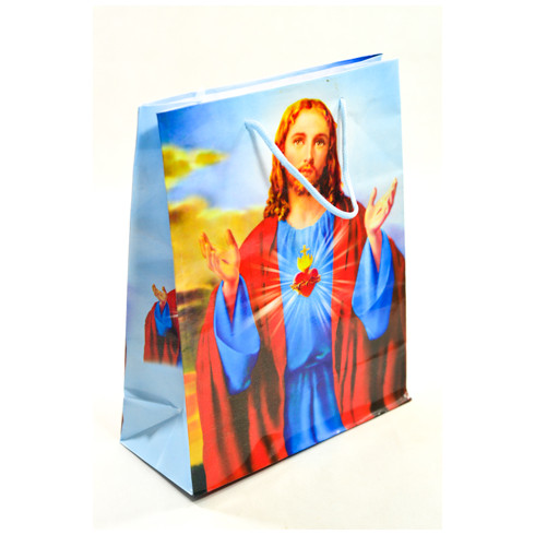 Darčeková taška Jesus so srdcom a krížikom 32 x 26 cm