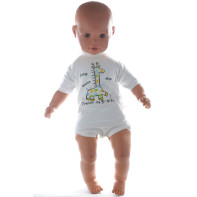 Detské, kojenecké body krátky rukáv- žirafka 80-98