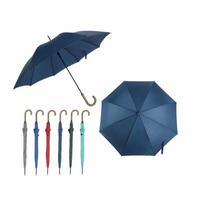 Palicový,poloautomatický,vetruodolný dáždnik jednofarebný